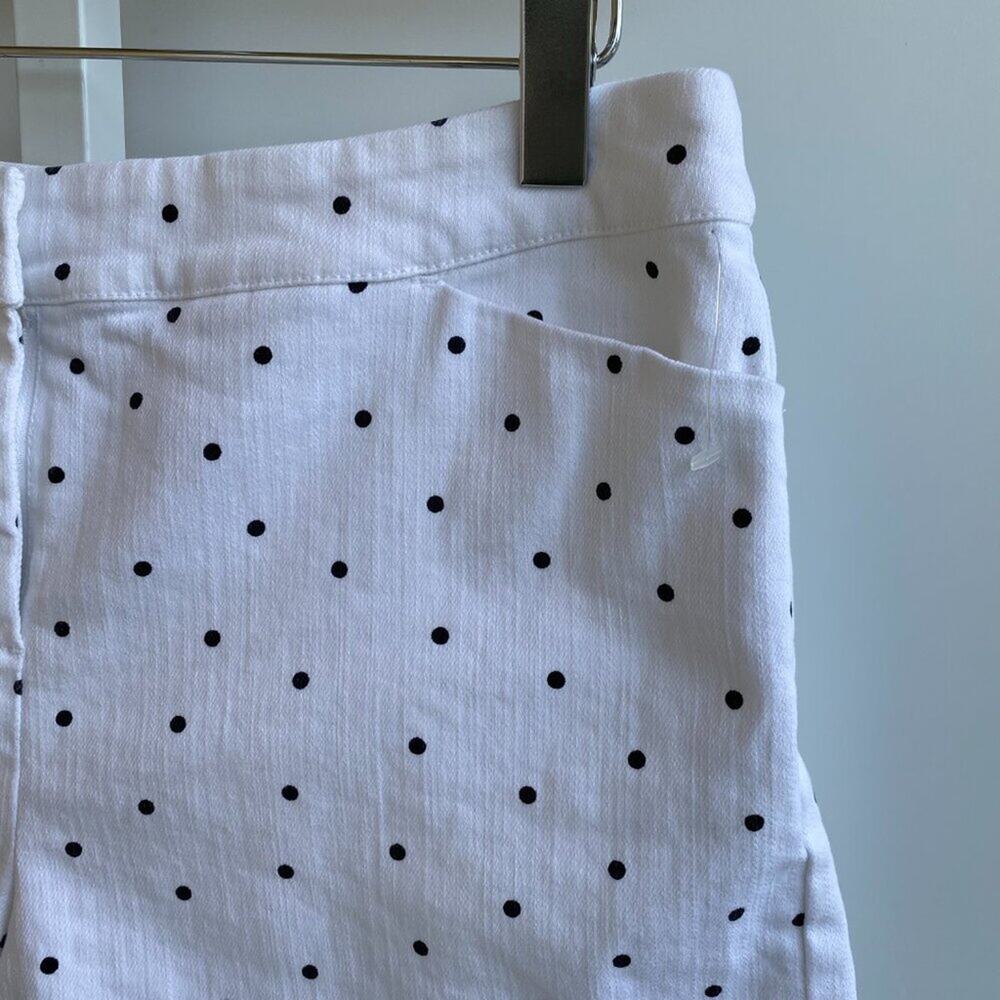 NWT Tyler Boe White Black Polka Dot Cotton Stretch Shorts sz 4 - Picture 3 of 8
